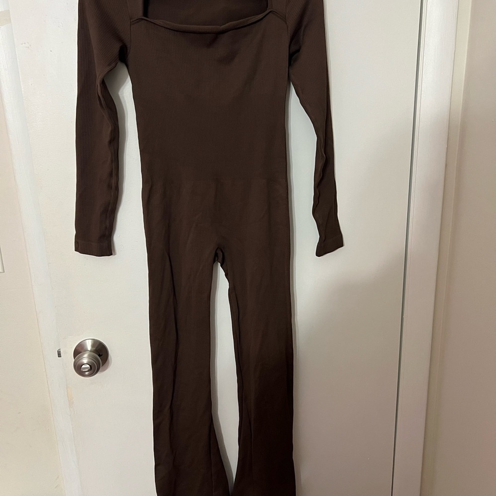 Amazon Brown Flare Jumpsuit